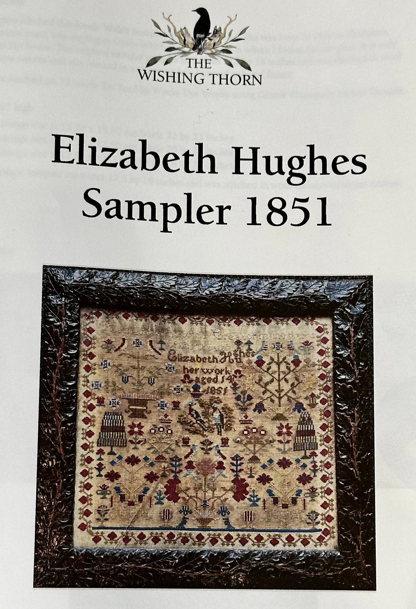 Elizabeth Hughes 1851 By The Wishing Thorn  with Flower threads